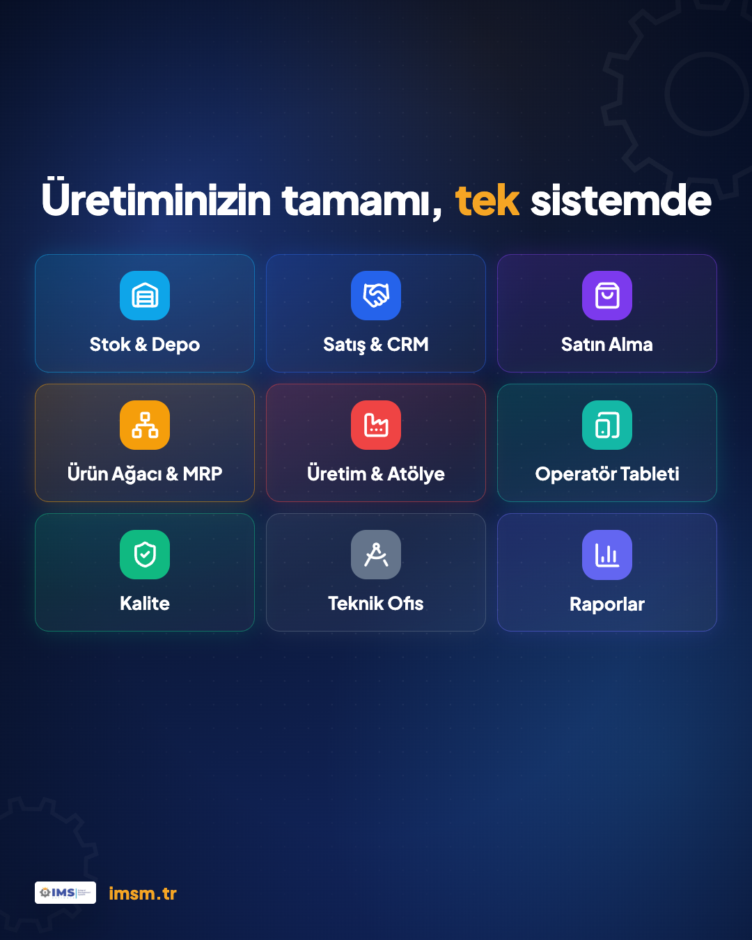 Tek platform, tüm modüller